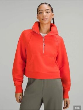 LULULEMON Scuba Oversized Funnel-Neck Half Zip cropped